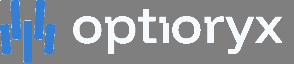 Optioryx logo grijze achtergrond